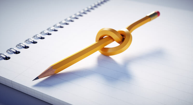 Stift mit Knoten